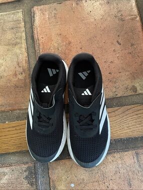 adidas Black and White Mesh Athletic Sneakers